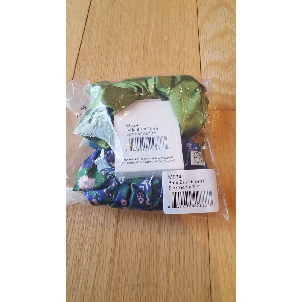 Ivory Ella Hair Scrunchies, set of 3, Blues and‎ Greens NWT - Picture 2 of 5
